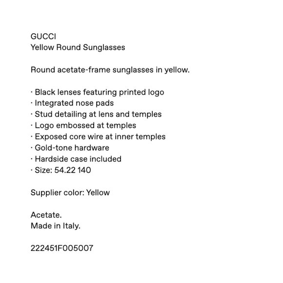 Authentic Gucci Sunglasses - Picture 11 of 11